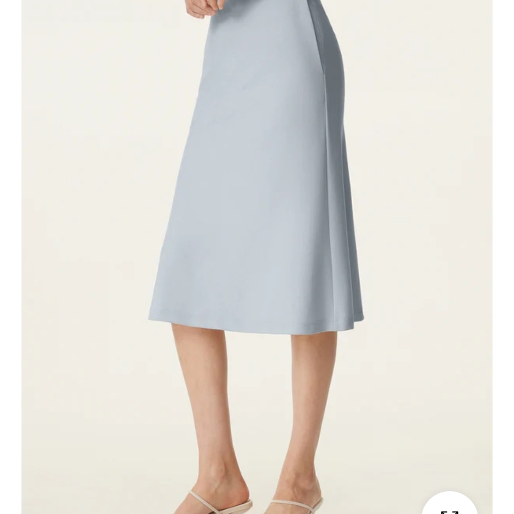 Elegant Blue Midi Skirt